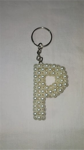 Beaded alphabet keychain #shorts #diy
