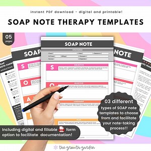 SOAP Note Therapy Templates | Progress Notes & Documentation Tools for Counselors and Therapists - Etsy