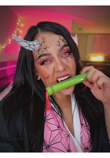 Nezuko Kamado Makeup Tutorial for Halloween