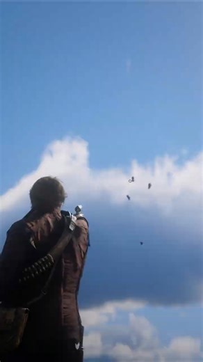 RDR2 Arthur is having a bird hunting competition with the gunslinger #rdr2 #RedDeadRedemption
