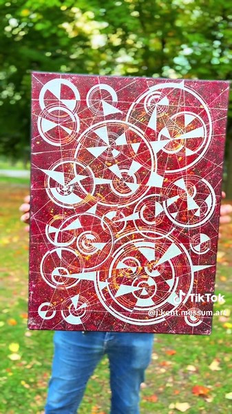 An older abstract acrylic painting from my “Cosmos Encoded” series: “Embers”, acrylic paint and ink on canvas. “Embers” is an abstract painting born from the heart of the creative process, a reflection on the art of holding fire without letting it burn you. For this canvas painting, layers of color were built like emotions, first raw and unpredictable, then shaped into something deliberate. Anger and frustration, once overwhelming, transformed into something that glowed quietly, still powerful, 