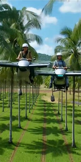 Next Level! 🌴 Women Harvest Coconuts With a Drone in Seconds #futuretech #drone #shorts