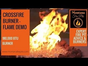 Most popular gas burner size: 180,000 BTU Crossfire - Amazing flame demo!