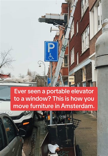 How you move furniture in Amsterdam #dutch #amsterdam #european
