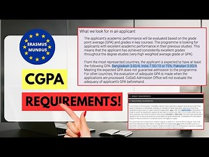 CGPA Requirements for Erasmus Mundus 2025 | Do You Qualify?