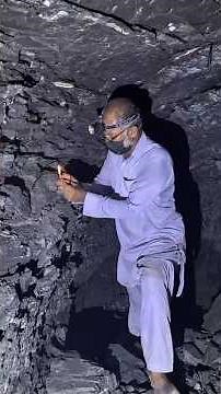 How coal is blast to make easier for labor to break it with hammer #coalmining #coalblast #mining