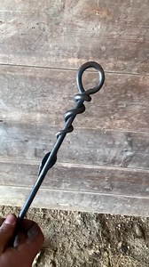 Hand Forged Leaf Fire Poker: Wrought Iron Fireplace Tool - Etsy