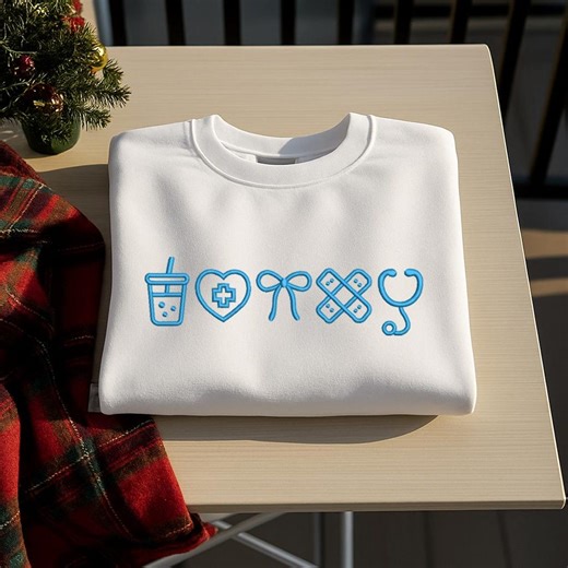 Medical Icons Embroidery Design Set, Nurse Doctor Symbol Machine Embroidery File, Healthcare Line Icons Stitch - Etsy