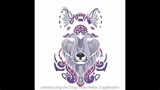 Colorful Tribal Wolf Embroidery Design, Mandala Art (digital Download) - Etsy