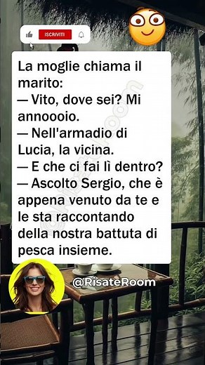 🎣 Nascosto nell'armadio #barzellette #divertente #umorismo #comicità #risate #italia #perte #ridere