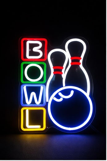 Bowling Neon Sign – LED Bowling Alley Wall Light – Retro Game Room Decor – Bowling Pins Neon - Etsy