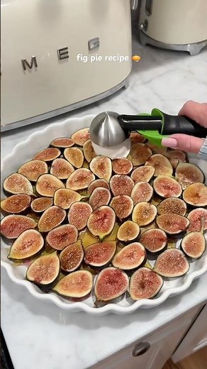 easy fig pie recipe 🥧 #baking #pie #recipe #asmrsounds #shorts