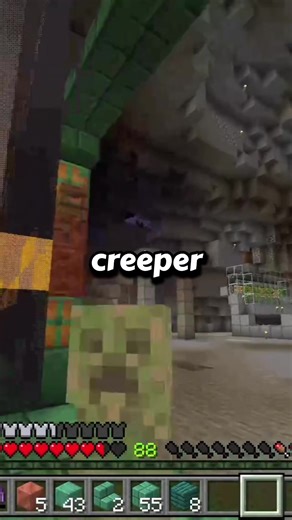 That creeper was like oh no no no girl we are not getting a ghast #minecraft #building #fyp #funny #gaming