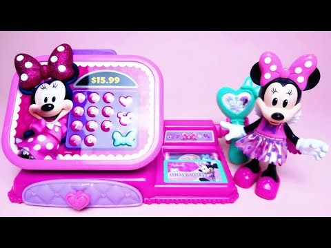Disney Minnie Mouse Cash Register Set Satisfying with Unboxing Compilation Toys ASMR