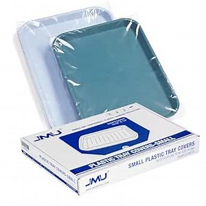 JMU 500pcs Dental Tray Covers, 10.5" x 14", Disposable Plastic Tray Sleeves Fit for Ritter Size B Trays