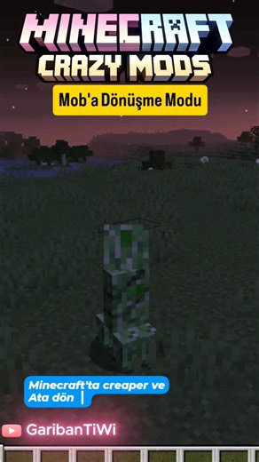 Moba Dönüşme Modu 😳 -Minecraft (Creeper'a Dönüştüm)