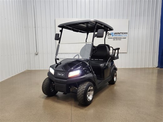 2021 Club Car Tempo Electric DELUXE STREET READY Golf Cart, Metallic Black - Winters Recreation