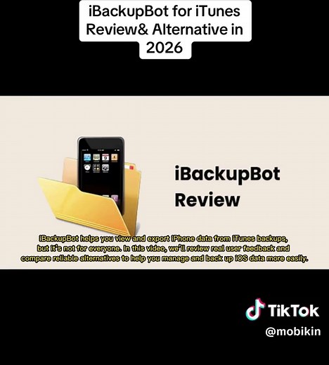 iBackupBot for iTunes review. #ibackupbot #review #alternative #MobiKin