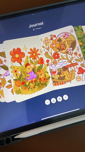 Jessica Elena  Playful Art on Instagram: "It feels so good to flick through all my recent work :') The app is "Paper by WeTransfer". For a quick tutorial on how I do this: Basically just importing images into the app Paper by WeTransfer. I sometimes do the layout with different art in two sides in Canva, because I couldn't find good snapping in Paper (maybe there is idk)! #sketchbook #digitaldrawing #digitalart"