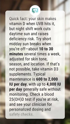 How to get vitamin D as a night shift worker?