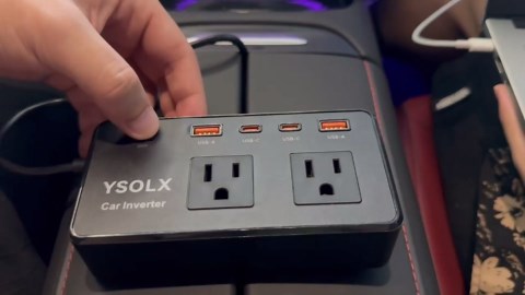 300W Car Power Inverter - YSOLX Dual DC 12V to 110V AC Car Outlet Adapter to Wall Plug, 24W Fast Charging USB-C&USB-A, Portable ​Charger Converter with for Laptops, Phones