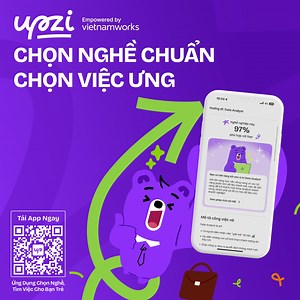 Upzi - Ứng dụng chọn nghề, tìm việc cho bạn trẻ ​ Được phát triển bởi VietnamWorks, Upzi tập trung vào thế hệ trẻ, hỗ trợ các bạn khám phá lộ trình nghề nghiệp và tìm kiếm cơ hội việc làm phù hợp trong những bước đi đầu tiên của sự nghiệp. ​ Với Upzi, thế hệ “trai tài gái giỏi” có thể nói lời tạm biệt sự mông lung và tự tin viết nên hành trình sự nghiệp của chính mình.​ Chọn nghề chuẩn, chọn việc ưng!​ Tải ngay Upzi tại: https://upzi.go.link/gece7 -------------- ​ Về Upzi ​ Upzi là ứng dụng chọn