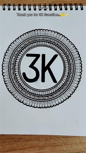 Thank You For 3K Suscribes🧿💯✌🏻🎉✨Jyoti Art's #3ksubscribers#drawing#panting#mandalaart#artandcraft