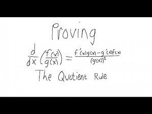 Understanding Calculus - The Quotient Rule