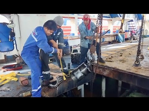 PART 2 PAANO MAG OVERHAUL NG YANMAR DEISEL ENGINE | INSTALLATION OF CYLINDER HEAD , PISTON AND LINER