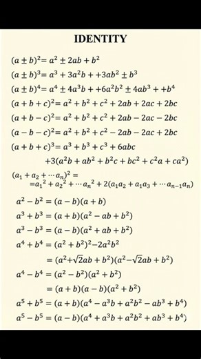 Important algebra formula #maths #algebra