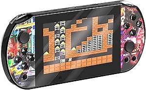 2024 New Handheld Game Console -，4.3 IPS Screen,Inclusive of 64G TF Card ,10000+ Video Games, 3000 Battery capacitymAh，Handheld Game Console for Kids and Adults, Black