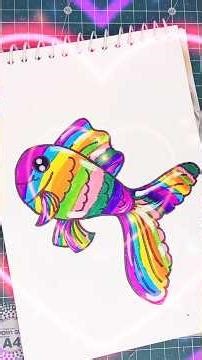 🐠 cute 🐟 easy 🐠 colourful 🐠 fish 🐠🐟 cartoon 🐟 drawing 🐠 . #shorts