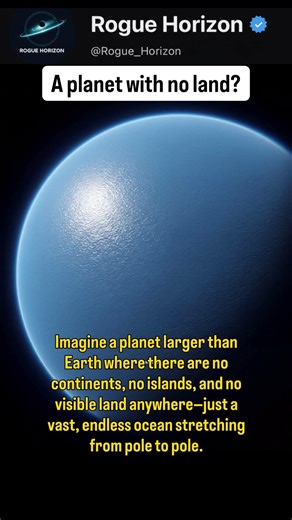 This Ocean Planet Has No Land at All #spaceexploration #space #celestial #universe #planet #shorts