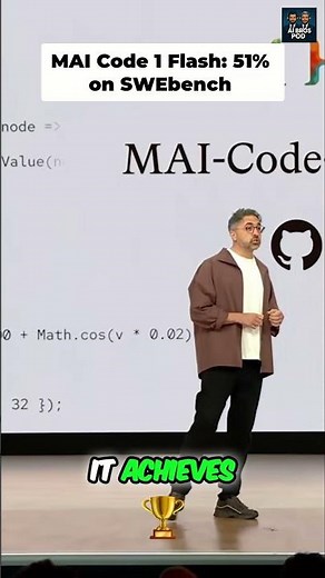 MAI Code 1 Flash: 51% SWEbench Pro in VS Code! #shorts