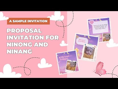 Sample Proposal Video Invitation for Ninong and Ninang #baptismInvitation #christeningInvitation