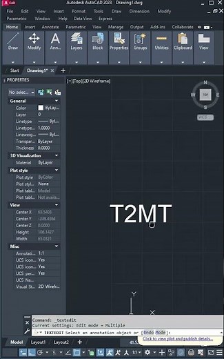 CONVERT TEXT 2 MTEXT IN AUTOCAD