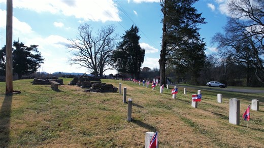 Salute! Beech Grove Confederate Cemetery (often spelled "Beech Grove," located in Beech Grove, Tennessee, in Coffee County, near the I-24 exit at mile marker 97) is a historic site tied to the War Between the States. It predates the war as a pioneer cemetery but became notable in 1866 when Confederate veterans, led by Major William Hume, reburied soldiers killed in the Battle of Hoover's Gap (part of the Tullahoma Campaign in 1863). They disinterred remains from scattered battlefield graves and
