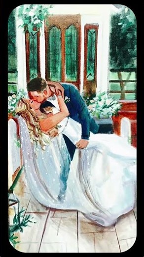 Live Wedding Painting Zoom Out Reveal #liveweddingpainting #fyp #explorefeed
