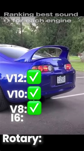 Best car sounds for each engine