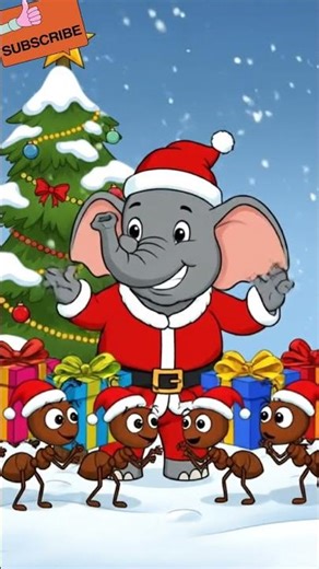 Elephant Santa & Tiny Ant 🎅🐘🐜 | Funny Christmas Cartoon | Kids Short #animatedanimals