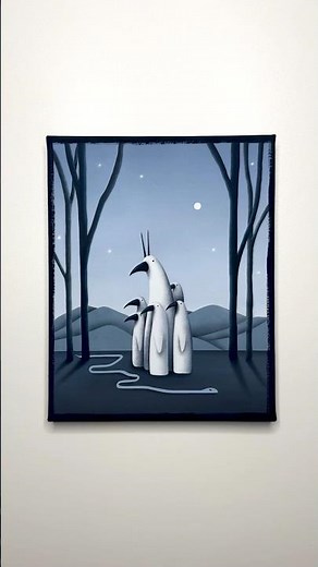 ‘The Department Of The Perpetually Lost’ 🌙 Prints available on my website ✨ #surrealism #painting