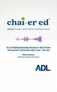7.9K views · 53 reactions | In this powerful episode of Chai-er Ed, we sit down with Noah Lederman, a student at Columbia University, to discuss his incredible journey following a harrowing experience. After being physically assaulted near campus, Noah turned his pain into purpose, transforming himself into a leader born out of darkness. https://podcasts.apple.com/us/podcast/episode-2-courage-noah-lederman-at-columbia-university/id1799252411?i=1000700077281 | ADL | Facebook