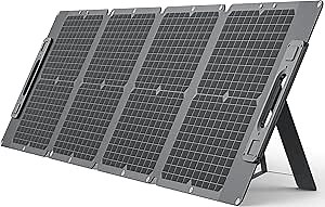 Dabbsson 105Watt Portable Solar Panel for Power Station, Foldable Solar Charger with Adjustable Kickstand, High-Efficiency Monocrystalline PV Module, Waterproof IP65 for Outdoor Camping, RV, Blackout