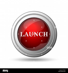 Launch icon. Internet button on white background Stock Photo - Alamy