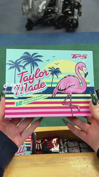 Limited Edition Flamingo TP5 in store now 🤩🦩 @TaylorMade Golf #flamingo #taylormade #tp5 #golfball #limited_edition