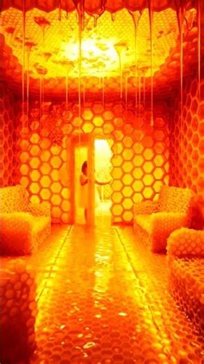 “warm cozy honey ASMR scene”