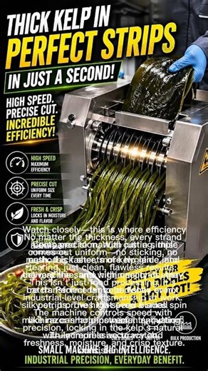 Incredible Kelp Cutting Machine! Perfect Strips in Seconds #shorts #shortvideo