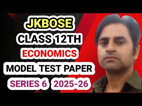 class 12th economics model question paper 📘 | series 6 | jkbose economics solved guess paper 2025 📚