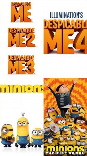 Evolution of Gru (Despicable me and Minions movies)