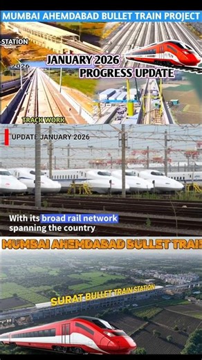 Mumbai Ahemdabad Bullet Train Corridor 2026 Project Progress Update #bullettrainindia #train#shorts